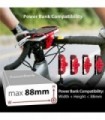 Bone Collection Telefone 2 em 1 e Power Bank (não incl.) Suporte para haste, suporte para telefone de bicicleta compatível com F