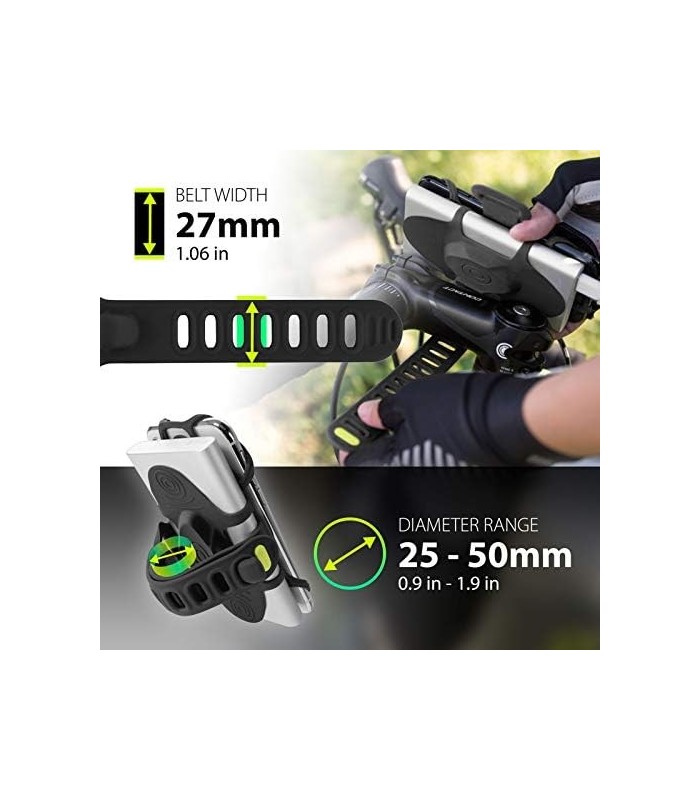 Bone Collection Telefone 2 em 1 e Power Bank (não incl.) Suporte para haste, suporte para telefone de bicicleta compatível com F