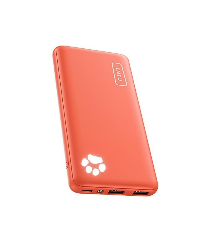 Carregador portátil INIU, USB C mais fino triplo 3A 10000mAh Phone Power Bank, bateria externa compatível com iPhone 14 13 12 11