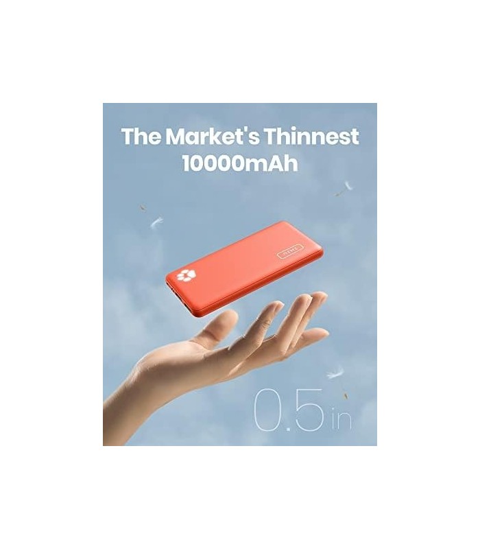 Carregador portátil INIU, USB C mais fino triplo 3A 10000mAh Phone Power Bank, bateria externa compatível com iPhone 14 13 12 11