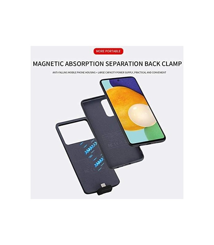 A52 Capa de bateria para Samsung Galaxy A52 5g, 5000mAh Backup Power Bank Bateria externa para Galaxy A52 a52s 5g Capa de carreg