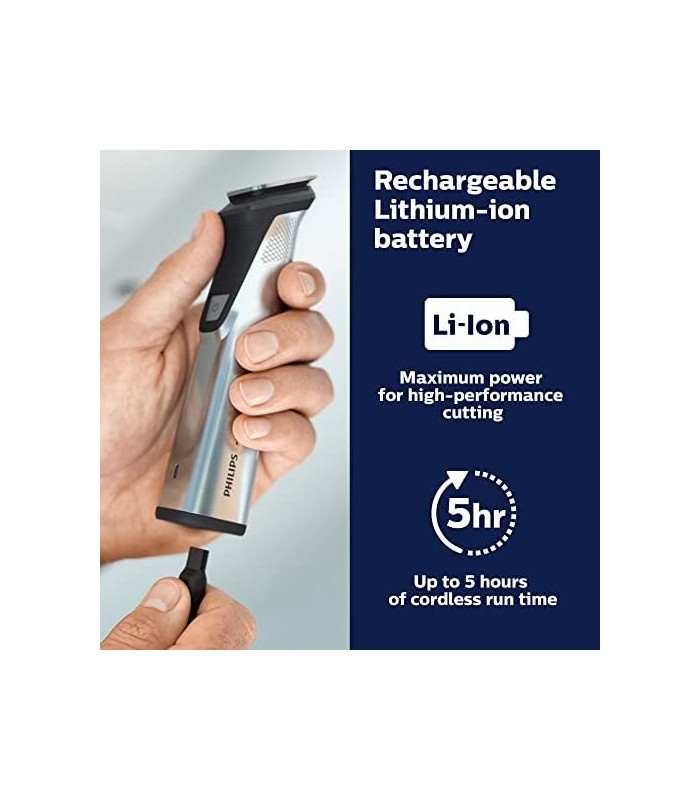 Aparador All-in-One Philips Norelco Série 7000, kit de cuidados masculinos de 23 peças, aparador para barba, cabeça, corpo e ros