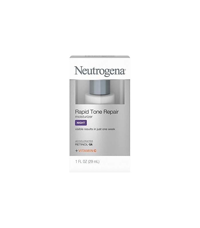 Neutrogena Rapid Tone Repair Cream com Retinol, Vitamina C e Ácido Hialurônico - Hidratante Anti-Rugas para Rosto e Pescoço - Vi