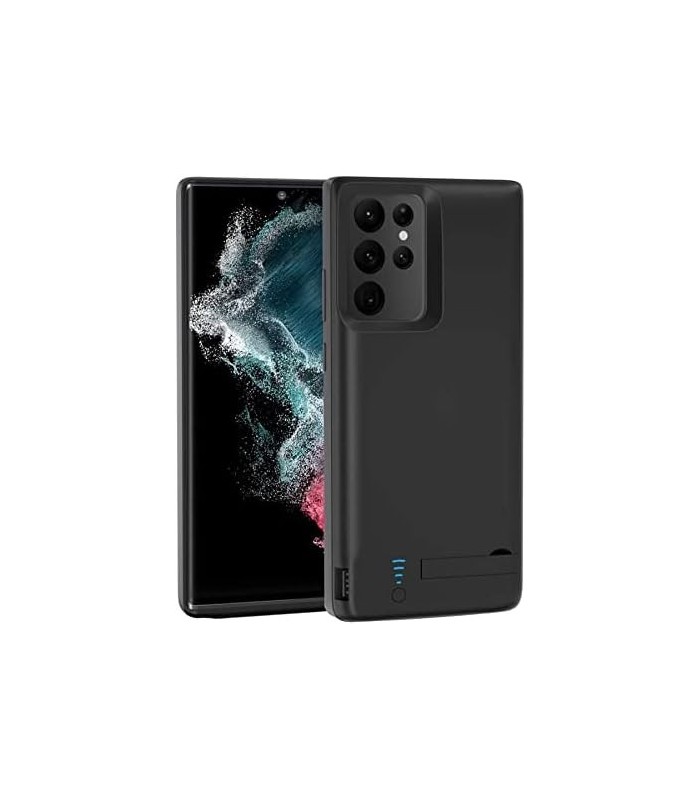 Estojo de bateria para Galaxy S22 Ultra, estojo de carregamento de bateria recarregável de 5000 mAh para Samsung Galaxy S22 Ultr