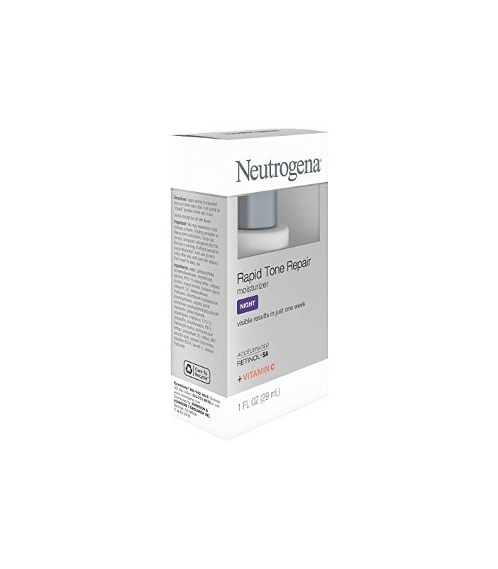 Neutrogena Rapid Tone Repair Cream com Retinol, Vitamina C e Ácido Hialurônico - Hidratante Anti-Rugas para Rosto e Pescoço - Vi