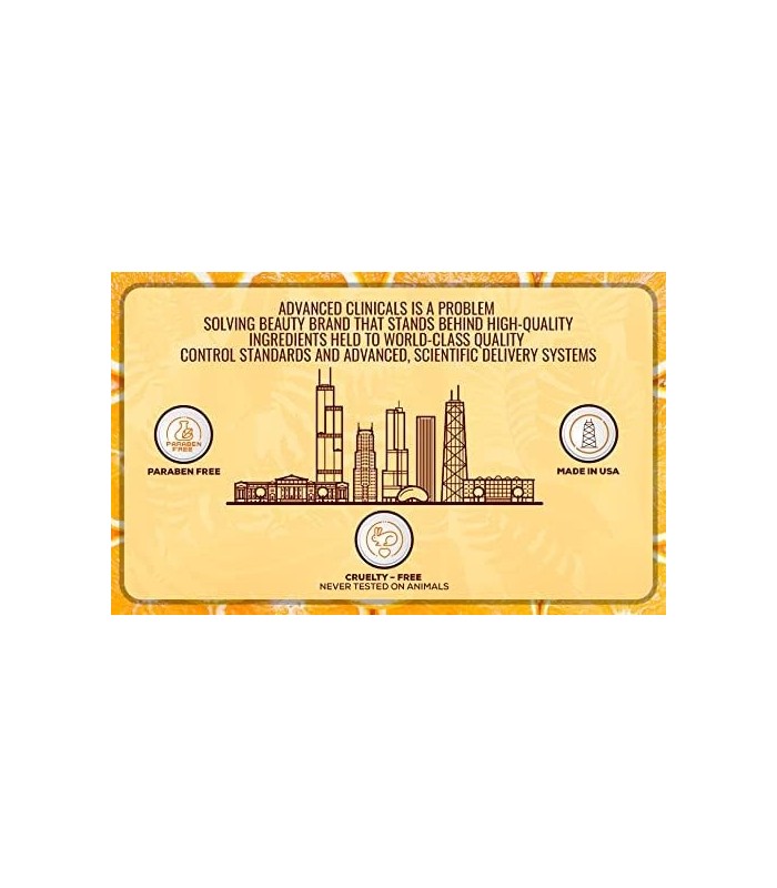 Advanced Clinicals Vitamina C Face & Body Cream Loção Hidratante para Cuidados com a Pele, Antienvelhecimento Vitamina C Skincar