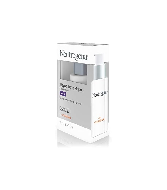Neutrogena Rapid Tone Repair Cream com Retinol, Vitamina C e Ácido Hialurônico - Hidratante Anti-Rugas para Rosto e Pescoço - Vi