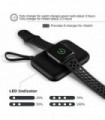 carregador de relógio portátil sem fio lifeegrn para todas as séries de relógios, carregador magnético iWatch de 5000 mAh bateri