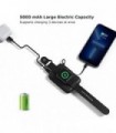 carregador de relógio portátil sem fio lifeegrn para todas as séries de relógios, carregador magnético iWatch de 5000 mAh bateri