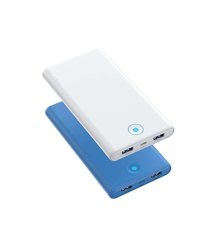 FOCHEW Carregador Portátil, 2-Pack 20000mAh Power Bank Ultra Slim Carregamento Rápido Bateria Externa com Saídas USB Duplas Comp