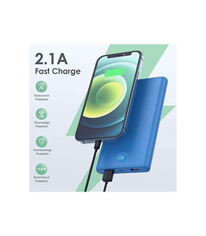 FOCHEW Carregador Portátil, 2-Pack 20000mAh Power Bank Ultra Slim Carregamento Rápido Bateria Externa com Saídas USB Duplas Comp