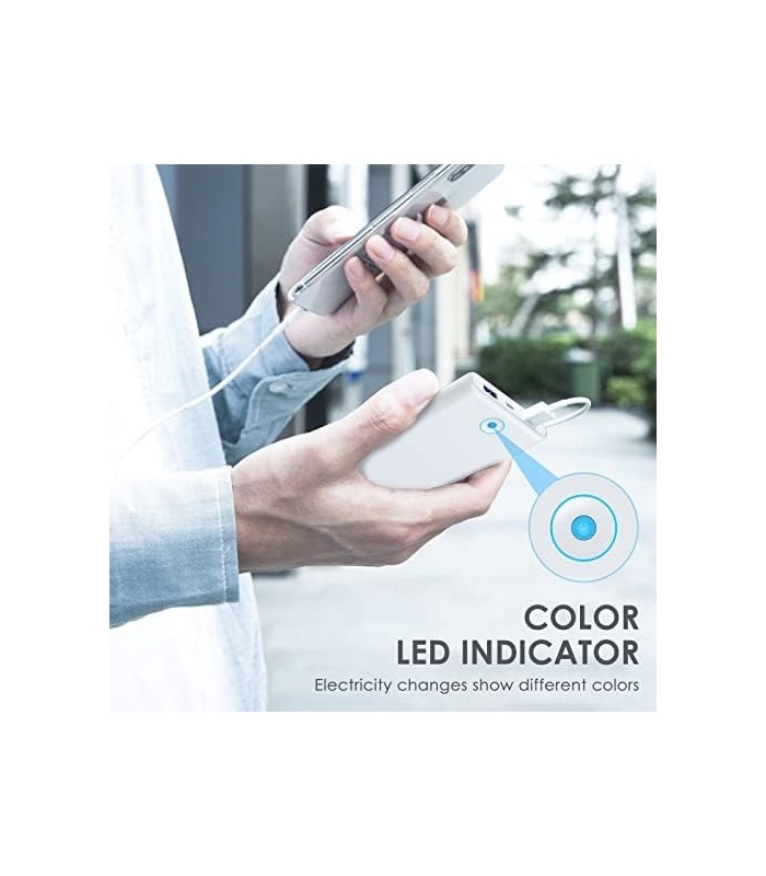 FOCHEW Carregador Portátil, 2-Pack 20000mAh Power Bank Ultra Slim Carregamento Rápido Bateria Externa com Saídas USB Duplas Comp