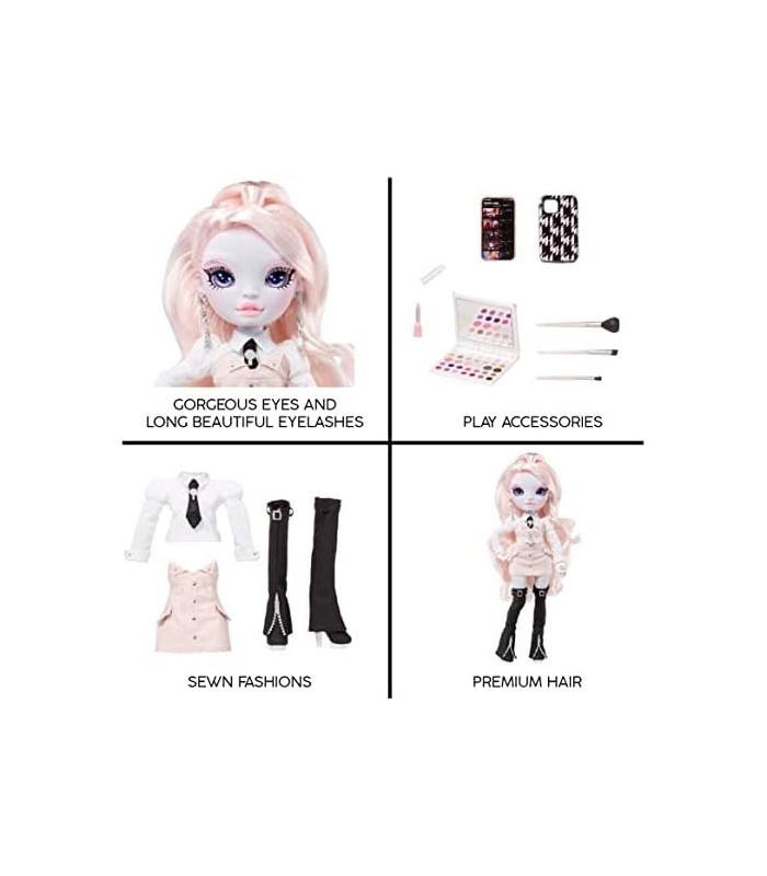 Rainbow Shadow Karla Choupette- Pink Fashion Doll. Roupa da moda e mais de 10 acessórios coloridos para brincar. Ótimo presente