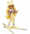 Rainbow Winter Break Sunny Madison ' Boneca amarela e playset com 2 roupas, par de esquis e acessórios