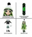 Rainbow Winter Break Jade Hunter ' Green Fashion Doll e Playset com 2 Outfits, Snowboard e Acessórios