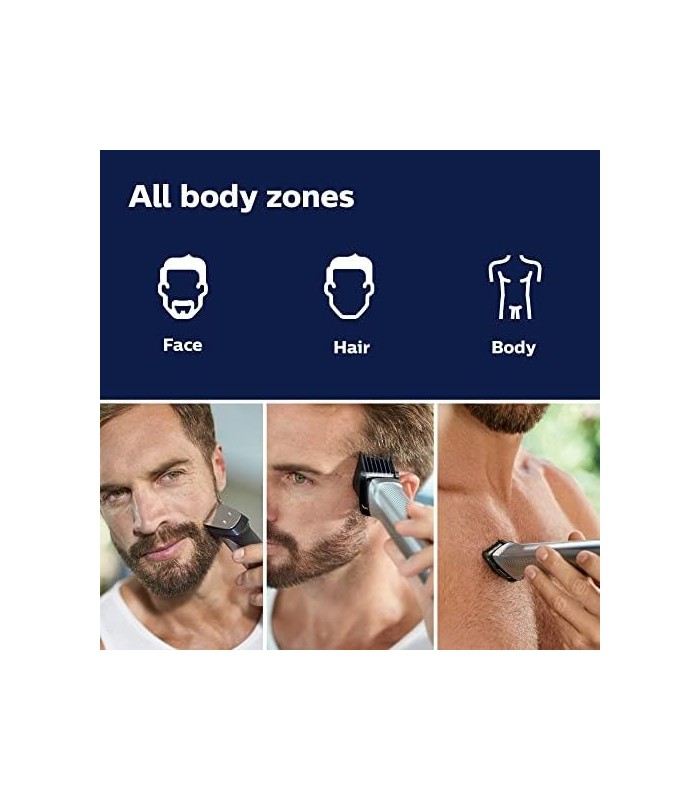 Aparador All-in-One Philips Norelco Série 7000, kit de cuidados masculinos de 23 peças, aparador para barba, cabeça, corpo e ros