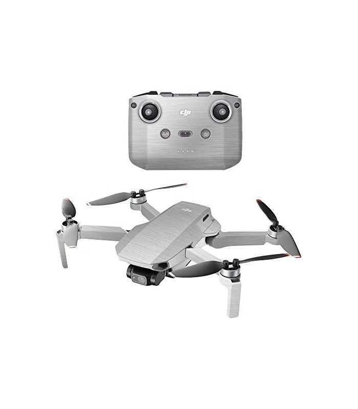 Compatível com Drone Portátil DJI Mini 2 - Cold Steel | Capa protetora, durável e exclusiva de decalque de vinil | Fácil de remo