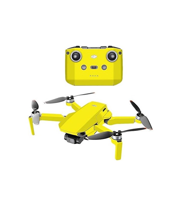 Compatível com Drone Portátil DJI Mini 2 - Amarelo Sólido | Capa protetora, durável e exclusiva de decalque de vinil | Fácil de