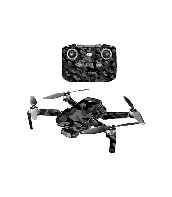 Compatível com Drone Portátil DJI Mini 2 - Black Camo | Capa protetora, durável e exclusiva de decalque de vinil | Fácil de remo