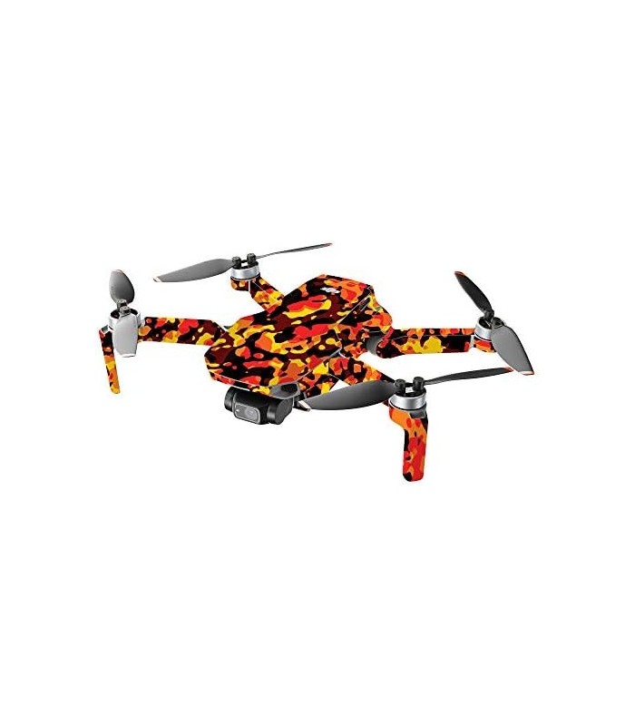 Compatível com Drone Portátil DJI Mini 2 - Camuflagem Moderna Quente | Capa protetora, durável e exclusiva de decalque de vinil