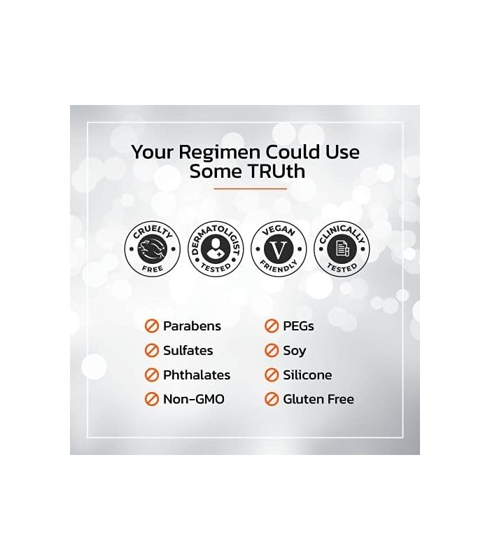 TruSkin Vitamina C Serum para Rosto e Área dos Olhos, Anti-Aging Serum com Ácido Hialurônico, Vitamina E, Aloe Vera Orgânico e Ó