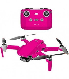 Compatível com DJI Mini 2 Drone Portátil - Sólido Rosa choque | Capa protetora, durável e exclusiva de decalque de vinil | Fácil
