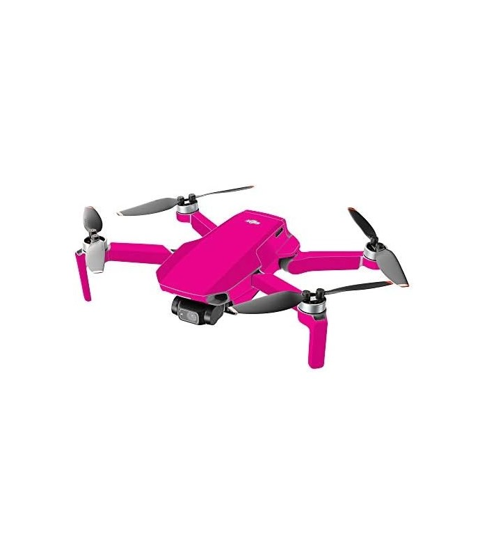 Compatível com DJI Mini 2 Drone Portátil - Sólido Rosa choque | Capa protetora, durável e exclusiva de decalque de vinil | Fácil