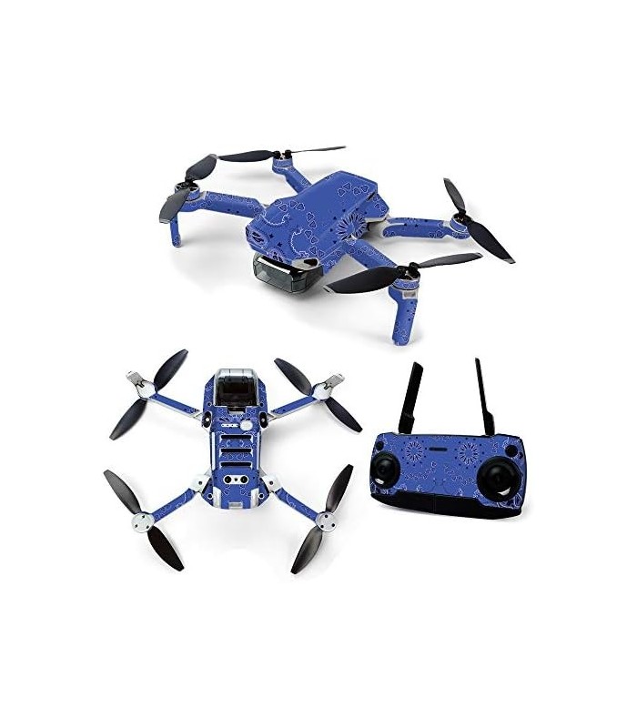 Skin para DJI Mavic Mini Portátil Drone Quadcopter - Bandana Azul | Capa protetora, durável e exclusiva de decalque de vinil | F