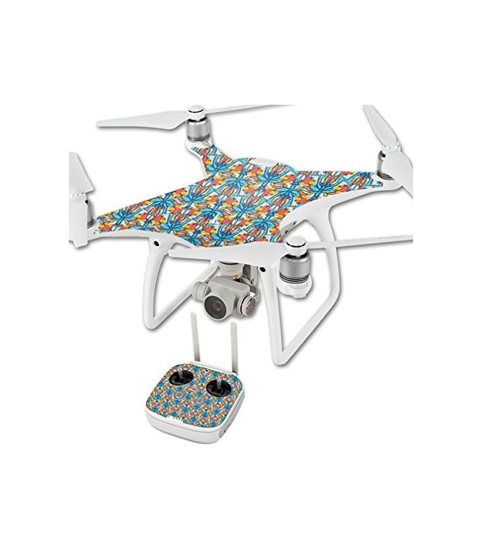 Skin Compatível com DJI Phantom 4 Quadcopter Drone Capa Adesivo Skins Sunset Flowers