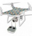 Skin Compatível com DJI Phantom 4 Quadcopter Drone Capa Adesivo Skins Sunset Flowers