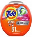 Tide PODS Plus Downy 4 em 1 HE Turbo sabão em pó, aroma fresco de abril, banheira de 61 contagens - a embalagem pode variar