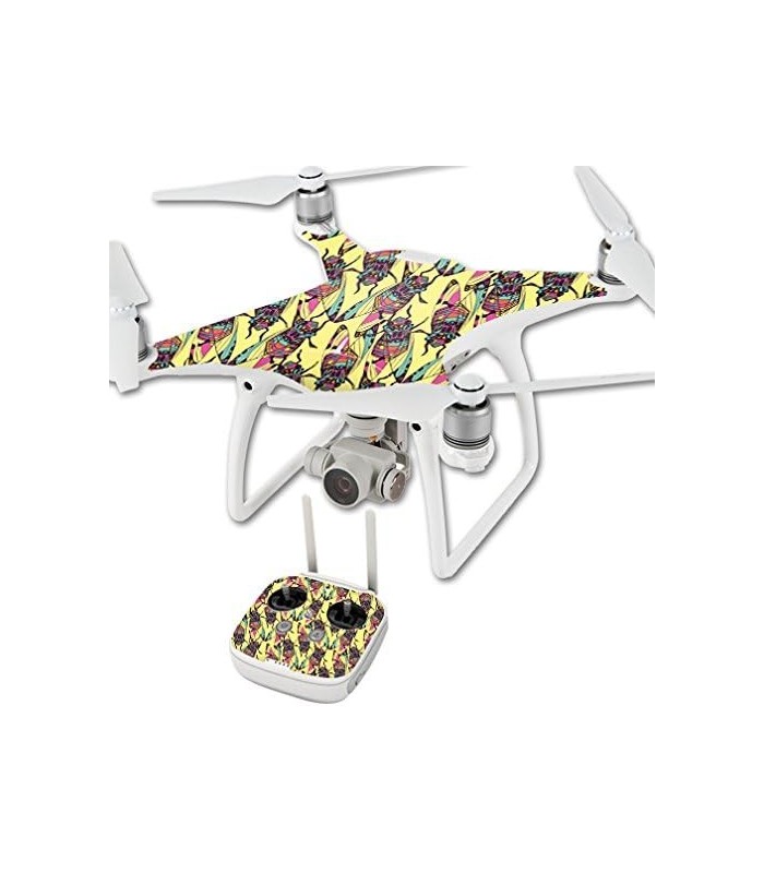 Skin Compatível com DJI Phantom 4 Quadcopter Drone Envoltório Capa Adesivo Skins Cigarra Elétrica