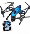 Skin Compatível com Yuneec Q500 & Q500+ Quadcopter Drone wrap Cover Cover Sticker Skins Blue Flames