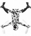 Skin Compatível com Parrot Bebop 2 Quadcopter Drone wrap Cover Cover Skins Swirly Black