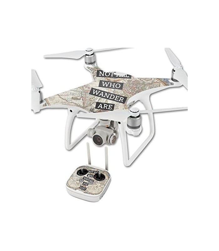 Skin Compatível com DJI Phantom 4 Quadcopter Drone ' Who Wander | Capa protetora, durável e exclusiva de decalque de vinil | Fác