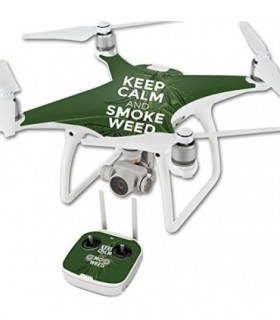 Skin Compatível com DJI Phantom 4 Quadcopter Drone ' Smoke Weed | Capa protetora, durável e exclusiva de decalque de vinil | Fác