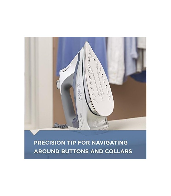 BLACK+DECKER Allure Professional Steam Iron, Comfort Grip, base em aço inoxidável, D3030