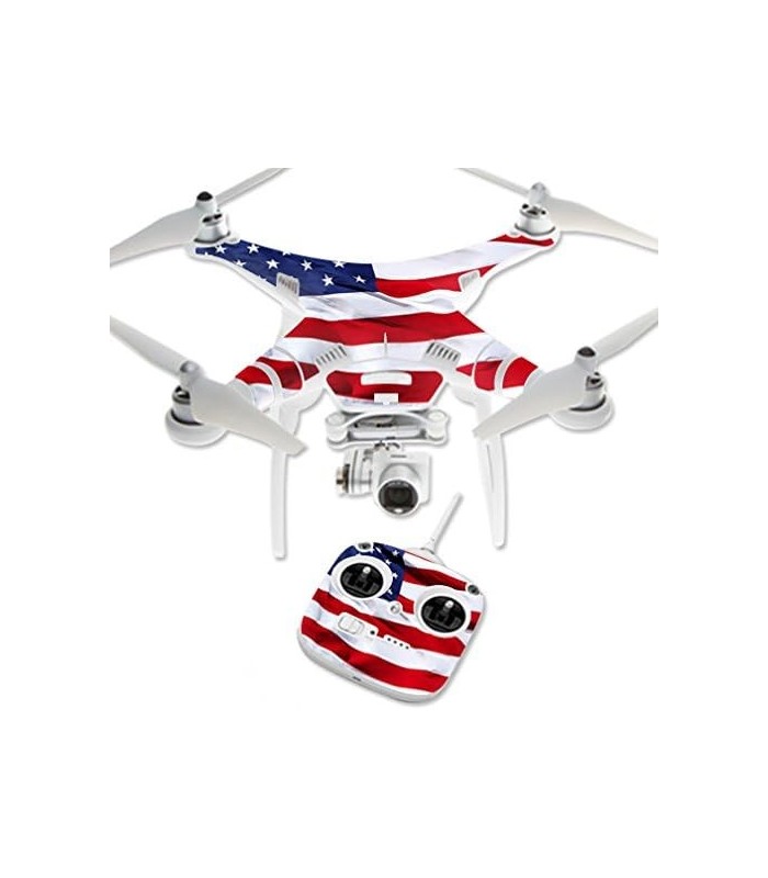 Skin Compatível com DJI Phantom 3 Padrão Quadcopter Drone Capa Adesivo Skins Bandeira Americana
