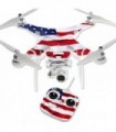 Skin Compatível com DJI Phantom 3 Padrão Quadcopter Drone Capa Adesivo Skins Bandeira Americana