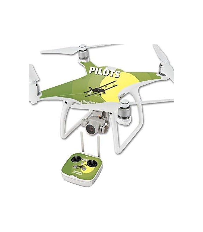Skin Compatível com DJI Phantom 4 Quadcopter Drone ' Pilotos | Capa protetora, durável e exclusiva de decalque de vinil | Fácil