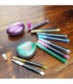 Canetas de tinta acrílica metálica 35, pacote duplo de marcadores de tinta de ponta extra fina e média, para pintura de rocha, c