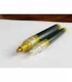 Canetas de tinta acrílica metálica 35, pacote duplo de marcadores de tinta de ponta extra fina e média, para pintura de rocha, c