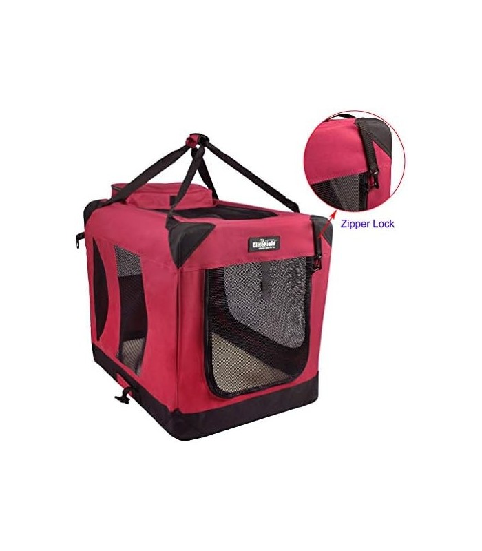 Caixa de cachorro macia dobrável de 3 portas EliteField, casa para animais de estimação interna e externa, vários tamanhos e cor