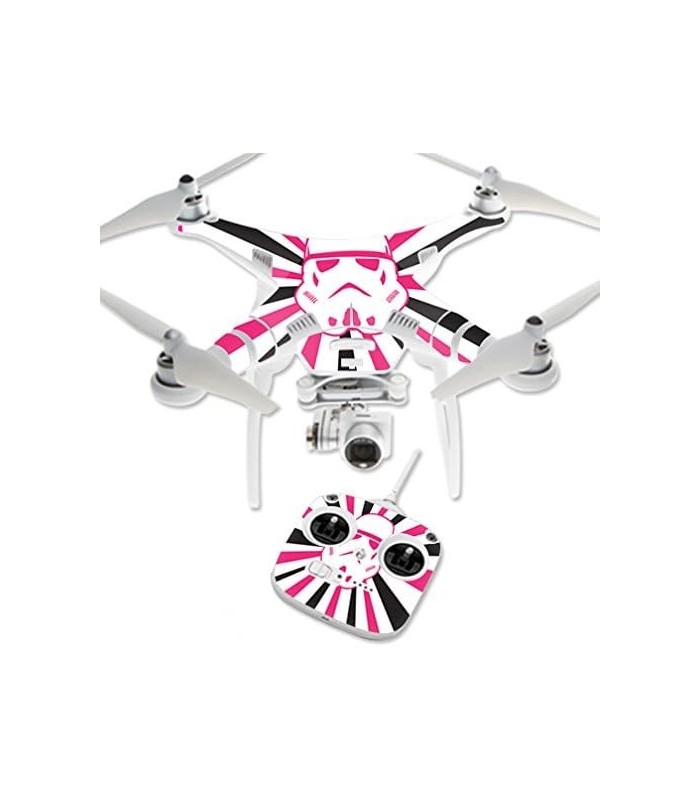 Skin Compatível com DJI Phantom 3 Standard Quadcopter Drone Capa Adesivo Skins Pink Star Rays