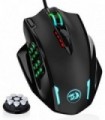 Mouse Redragon M908 Impact RGB LED MMO com botões laterais, mouse óptico com fio para jogos com 12.400 DPI, precisão, 20 botões