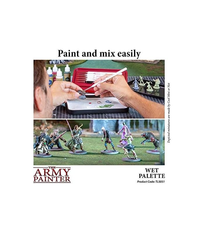 Paleta molhada do pintor do exército para pintura acrílica e paleta de papel Hydro Pack - Paleta úmida premium para miniaturas c