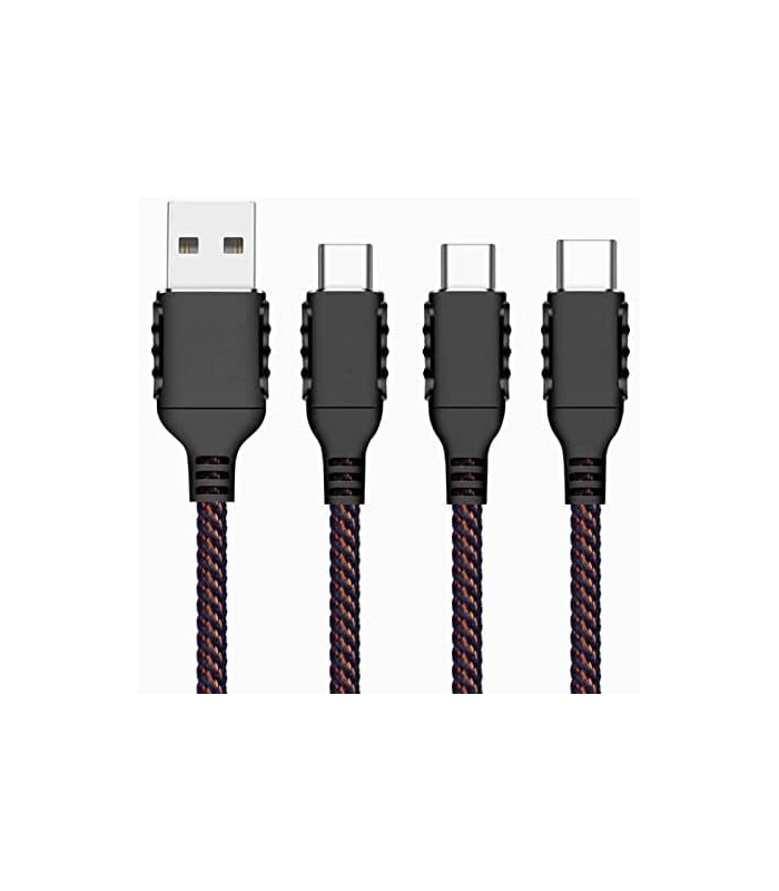 3 em 1 USB para cabo de linha de alimentação tipo C para DJI Avata Fly Smart Combo Acessórios, linha de cabo de carregamento par