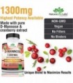 D-manose 1.300 mg com extrato de cranberry ação rápida, impurezas de descarga, saúde natural do trato urinário - 100 cápsulas ve