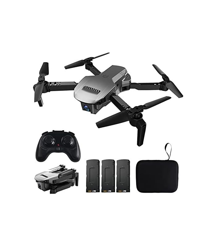 Drone com câmera para adultos 4k FPV 120 ° grande angular WiFi RC Quadcopter Longo tempo (3 baterias) Helicópteros Flips RTF