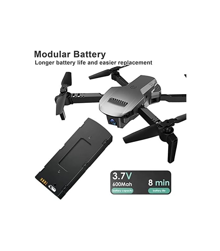 Drone com câmera para adultos 4k FPV 120 ° grande angular WiFi RC Quadcopter Longo tempo (3 baterias) Helicópteros Flips RTF